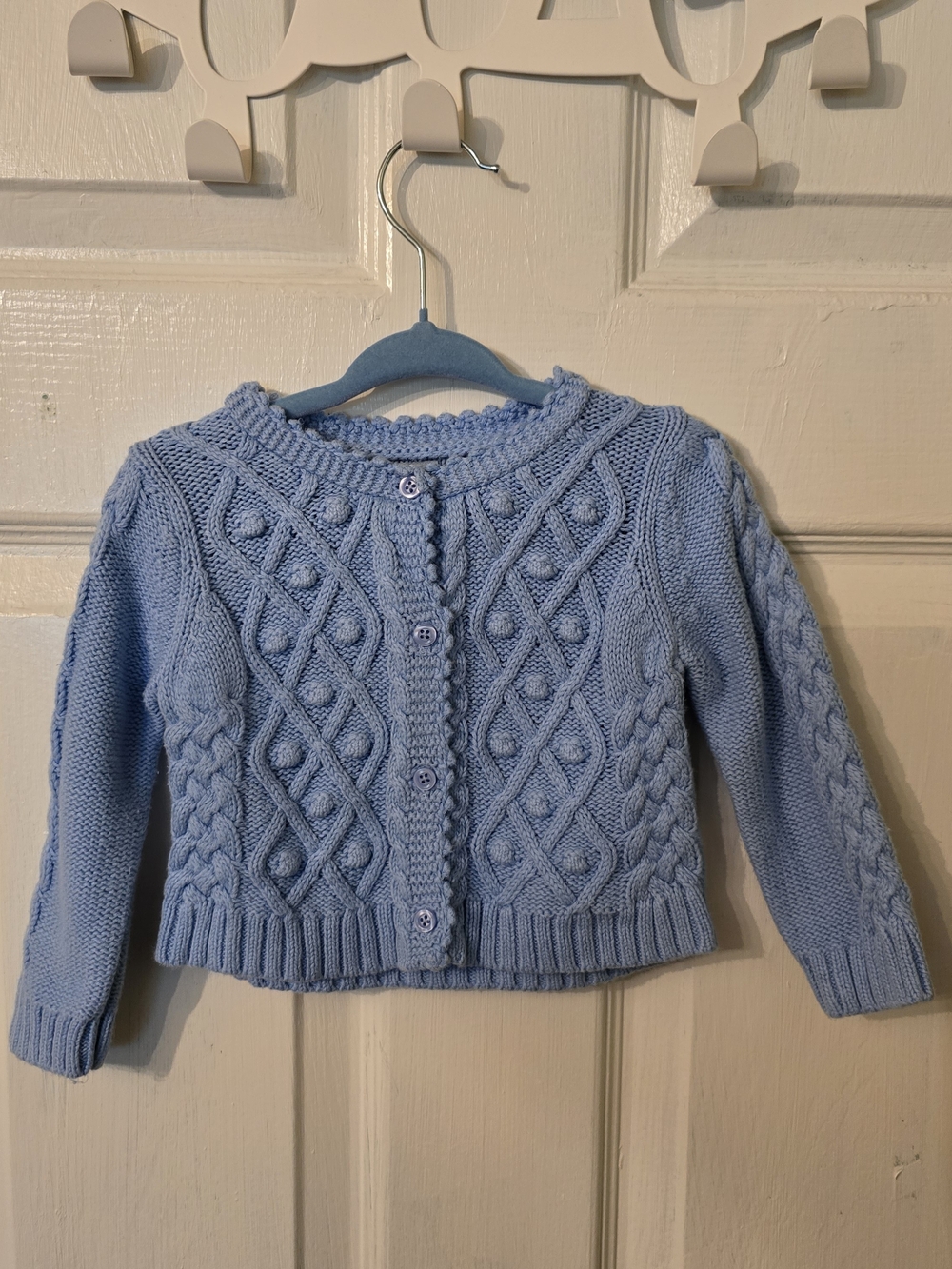 GAP Light Blue Cable Knit Cardigan
